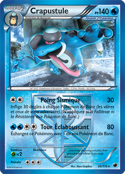 Carte Pokémon Crapustule 26/116 de la série Glaciation Plasma en vente au meilleur prix