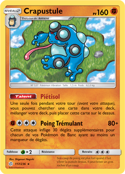 Carte Pokémon Crapustule 117/236 de la série Éclipse Cosmique en vente au meilleur prix