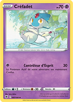 Carte Pokémon Peu commune Créfadet 067/189 de la série Astres Radieux