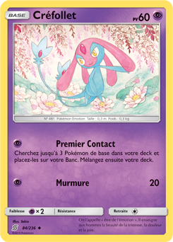 Carte Pokémon Créfollet 84/236 de la série Harmonie des Esprits en vente au meilleur prix