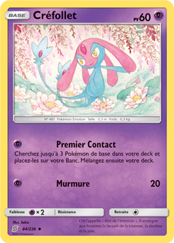 Carte Pokémon Peu commune Créfollet 84/236 de la série Harmonie des Esprits