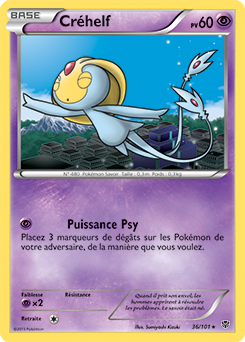 Carte Pokémon Créhelf 36/101 de la série Explosion Plasma en vente au meilleur prix