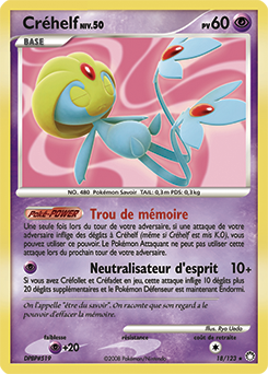 Carte Pokémon Créhelf 18/123 de la série Trésors Mystérieux en vente au meilleur prix