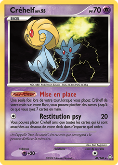 Carte Pokémon Créhelf 43/146 de la série Eveil des Légendes en vente au meilleur prix