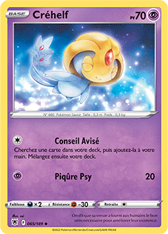 Carte Pokémon Créhelf 065/189 de la série Astres Radieux en vente au meilleur prix