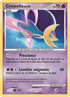 Carte Pokémon Cresselia 2/100 de la série Aube Majestueuse en vente au meilleur prix