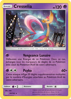 Carte Pokémon Cresselia 59/156 de la série Ultra Prisme en vente au meilleur prix