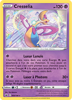 Carte Pokémon Cresselia 64/198 de la série Règne de Glace en vente au meilleur prix