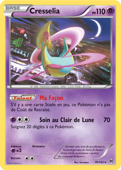 Carte Pokémon Cresselia 70/162 de la série Impulsion Turbo en vente au meilleur prix