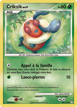 Carte Pokémon Crikzik 86/123 de la série Trésors Mystérieux en vente au meilleur prix