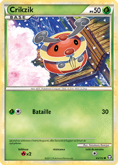Carte Pokémon Crikzik 65/102 de la série Triomphe en vente au meilleur prix