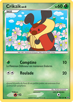 Carte Pokémon Crikzik 78/127 de la série Platine en vente au meilleur prix