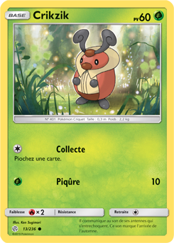 Carte Pokémon Crikzik 13/236 de la série Éclipse Cosmique en vente au meilleur prix