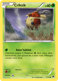 Carte Pokémon Crikzik 5/122 de la série Rupture Turbo en vente au meilleur prix