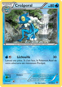 Carte Pokémon Peu commune Croâporal 40/146 de la série X&Y