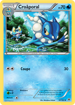 Carte Pokémon Peu commune Croâporal 47/162 de la série Impulsion Turbo