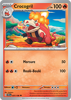 Carte Pokémon Crocogril 037/198 de la série Écarlate et Violet en vente au meilleur prix