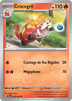 Carte Pokémon Crocogril 036/193 de la série Évolutions à Paldea en vente au meilleur prix
