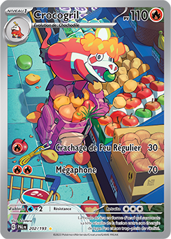 Carte Pokémon Illustration rare Crocogril 202/193 de la série Évolutions à Paldea