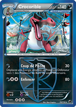 Carte Pokémon Crocorible 70/116 de la série Glaciation Plasma en vente au meilleur prix