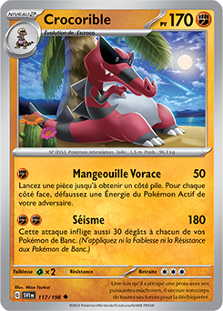 Carte Pokémon Crocorible 117/198 de la série Écarlate et Violet en vente au meilleur prix