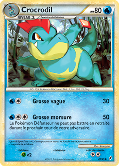 Carte Pokémon Peu commune Crocrodil 41/95 de la série Appel des Légendes