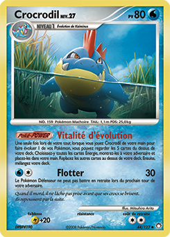 Carte Pokémon Peu commune Crocrodil 44/123 de la série Trésors Mystérieux