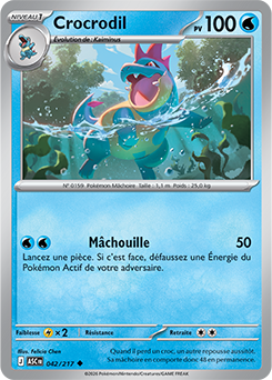 Carte Pokémon Crocrodil 42/217 de la série Héros Transcendants en vente au meilleur prix