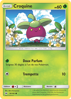 Carte Pokémon Commune Croquine 18/149 de la série Soleil & Lune