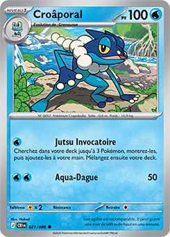Carte Pokémon Communes Croâporal 21/86 de la série Chaos Ascendant
