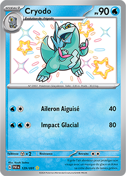 Carte Pokémon Cryodo 129/91 de la série Destinées de Paldea en vente au meilleur prix