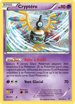 Carte Pokémon Holographique Rare Cryptéro 41/101 de la série Explosion Plasma