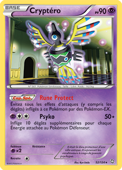 Carte Pokémon Holographique Rare Cryptéro 52/124 de la série Dragons Éxaltés