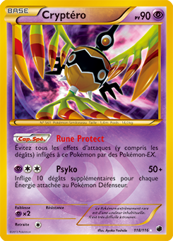 Carte Pokémon Cryptéro 118/116 de la série Glaciation Plasma en vente au meilleur prix