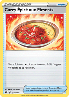 Carte Pokémon Peu commune Curry Épicé aux Piments 151/189 de la série Astres Radieux