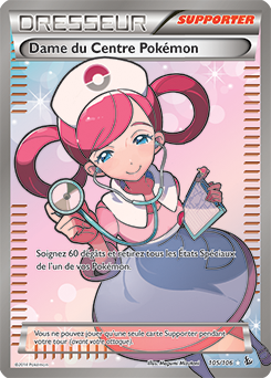 Carte Pokémon Dame du Centre Pokémon 105/106 de la série Étincelle en vente au meilleur prix