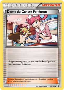 Carte Pokémon Dame du Centre Pokémon 93/106 de la série Étincelle en vente au meilleur prix