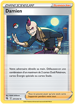 Carte Pokémon Peu commune Damien 241/264 de la série Poing de Fusion