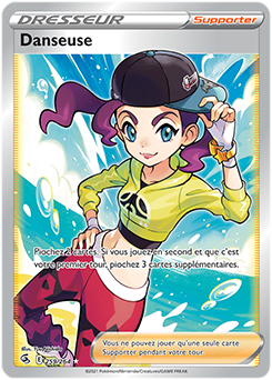Carte Pokémon Dresseur Full Art Danseuse 259/264 de la série Poing de Fusion