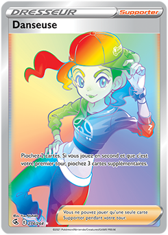 Carte Pokémon Rainbow Dresseur Danseuse 274/264 de la série Poing de Fusion