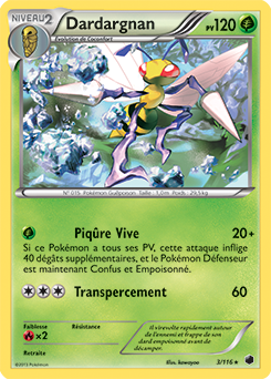 Carte Pokémon Dardargnan 3/116 de la série Glaciation Plasma en vente au meilleur prix