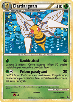 Carte Pokémon Rare Dardargnan 12/95 de la série Déchaînement