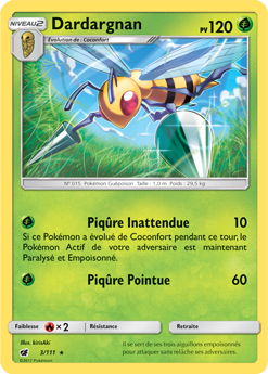 Carte Pokémon Dardargnan 3/111 de la série Invasion Carmin en vente au meilleur prix