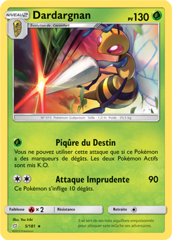 Carte Pokémon Dardargnan 5/181 de la série Duo de Choc en vente au meilleur prix