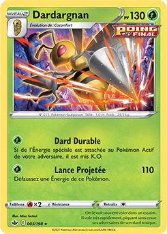 Carte Pokémon Dardargnan 3/198 de la série Règne de Glace en vente au meilleur prix
