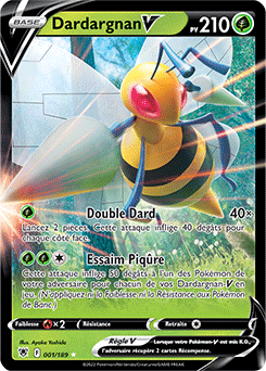 Carte Pokémon Dardargnan V 001/189 de la série Astres Radieux en vente au meilleur prix