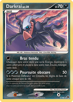 Carte Pokémon Holographique Rare Darkrai 3/106 de la série Duels au Sommet