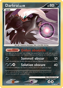 Carte Pokémon Darkrai 3/100 de la série Aube Majestueuse en vente au meilleur prix