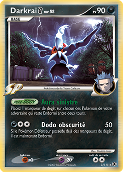 Carte Pokémon Holographique Rare Darkrai 3/111 de la série Rivaux Émergents