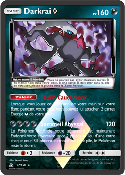Carte Pokémon Darkrai 77/156 de la série Ultra Prisme en vente au meilleur prix
